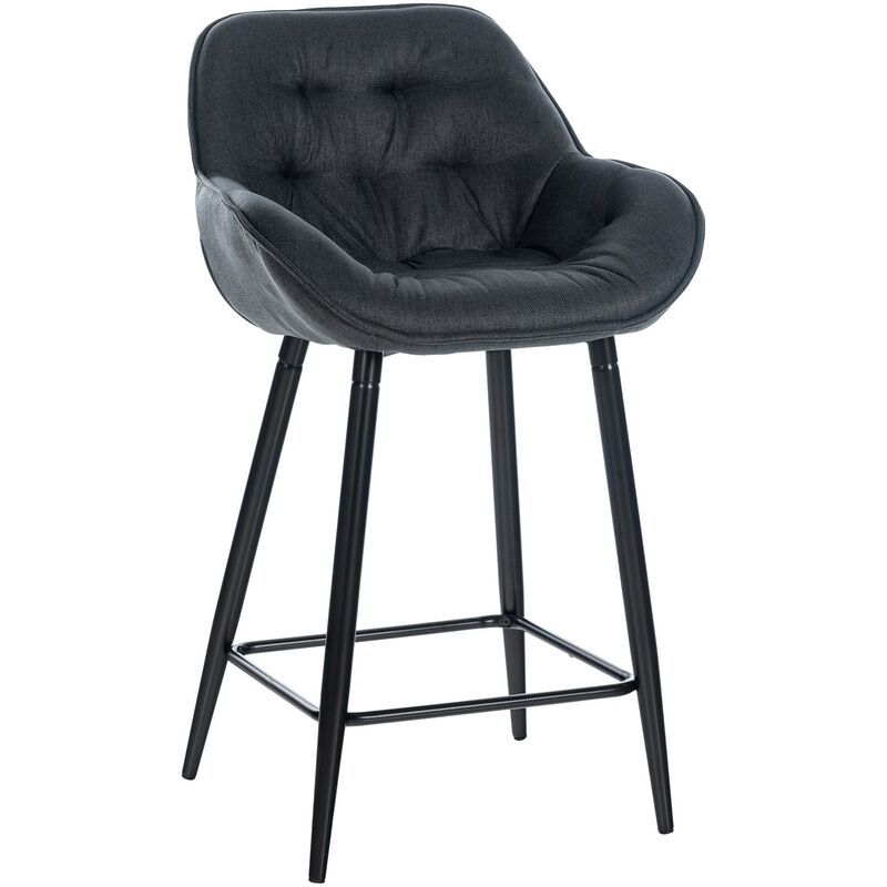 foto del prodotto sgabello da bar gibson grigio scuro tessuto