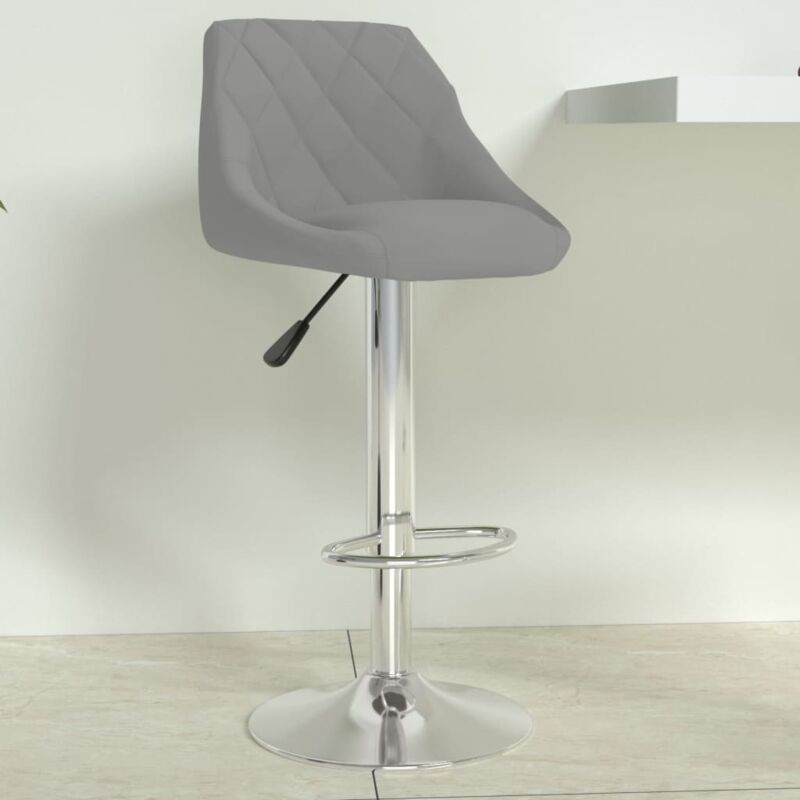 immagine 0 del prodotto sgabello da bar grigio chiaro in velluto vidaxl