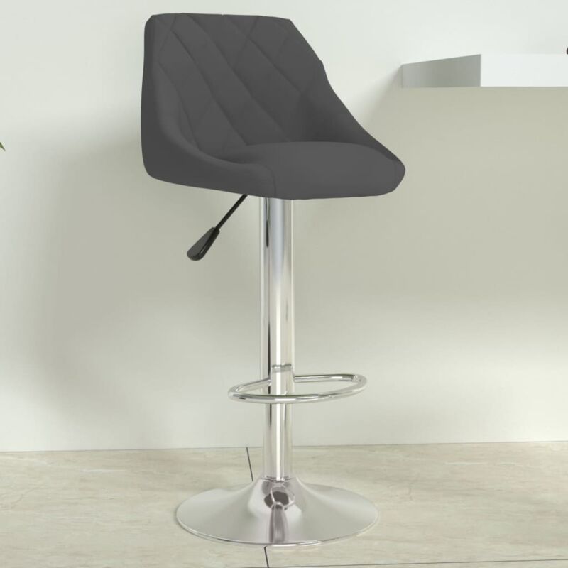 immagine 0 del prodotto sgabello da bar grigio scuro in velluto vidaxl