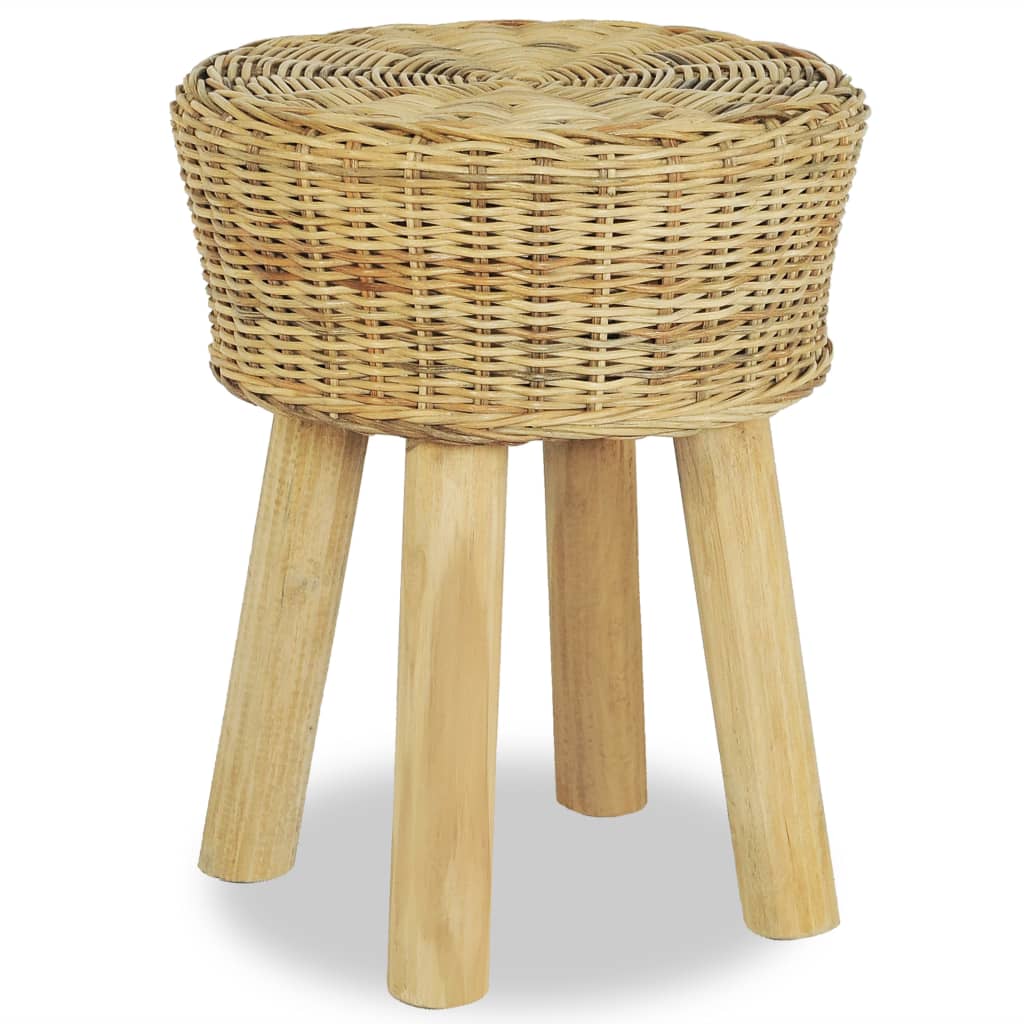 foto del prodotto sgabello da bar in rattan naturale cod mxl 59628