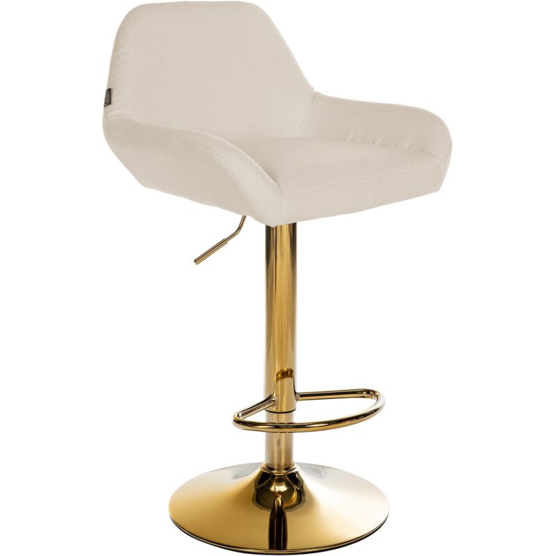 foto del prodotto sgabello da bar in tessuto braga gold crema