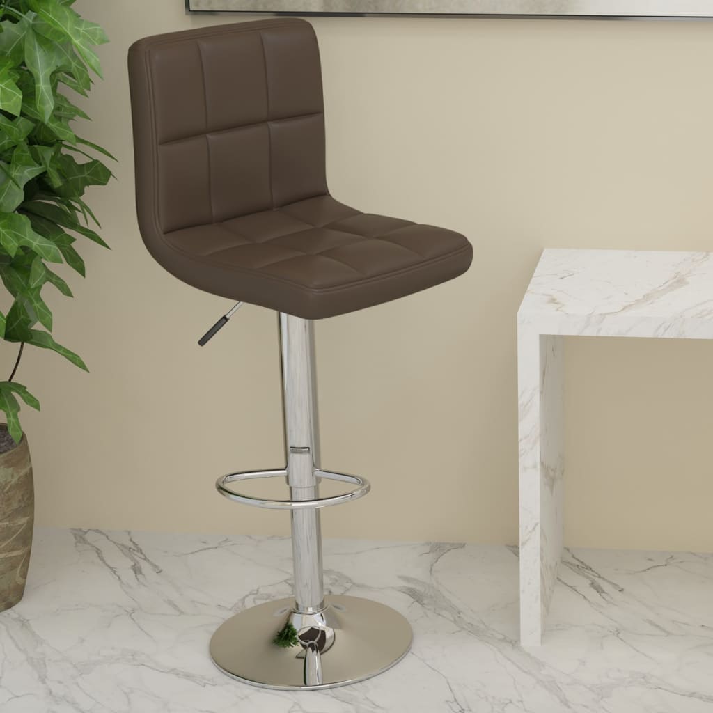 foto del prodotto sgabello da bar marrone in similpelle cod mxl 64087