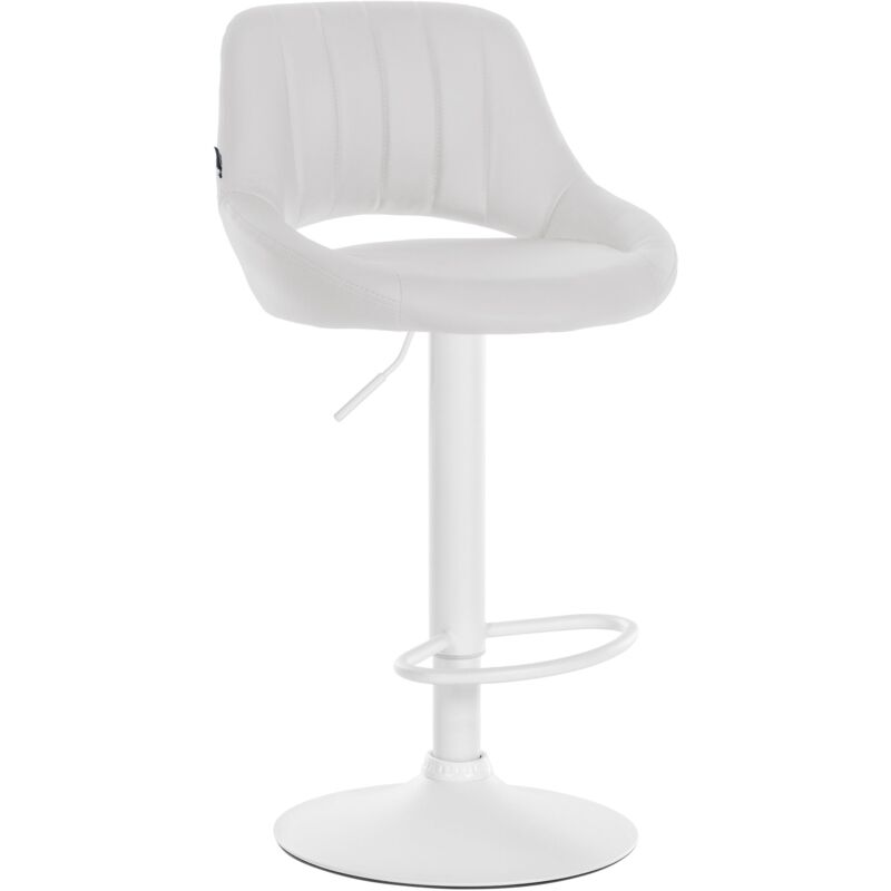 foto del prodotto sgabello da bar milet in pelle sintetica bianco bianco