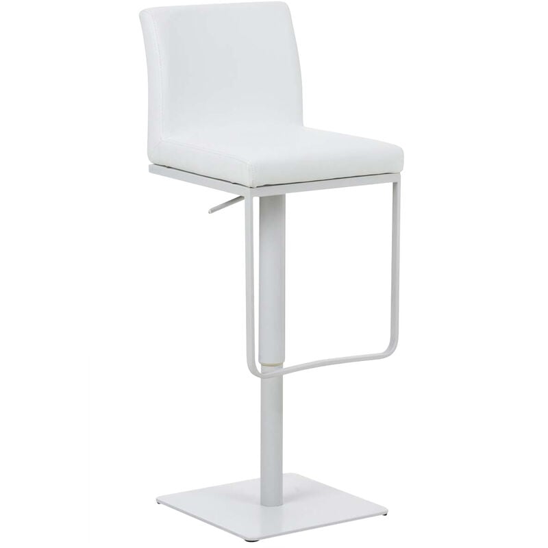 foto del prodotto sgabello da bar panama con rivestimento in similpelle bianco bianco