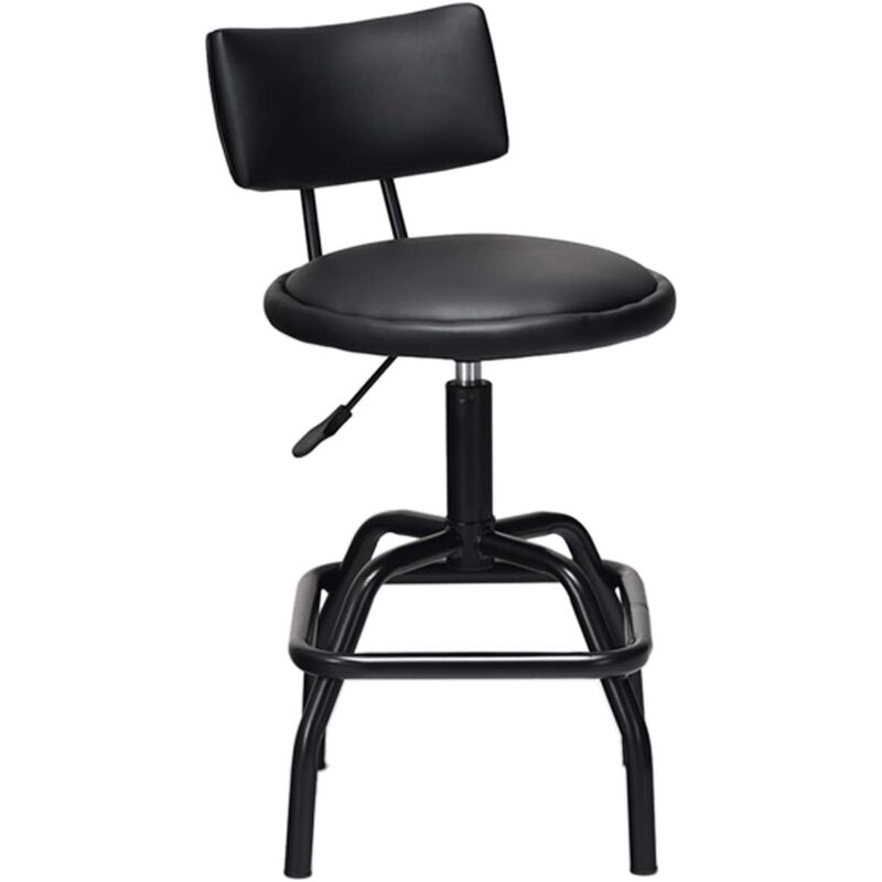 foto del prodotto sgabello da bar, sgabello alto in pelle pu con altezza regolabile 63 74.5 cm, con sedile girevole a 360 e pedale, ideale per cucina salone bar,
