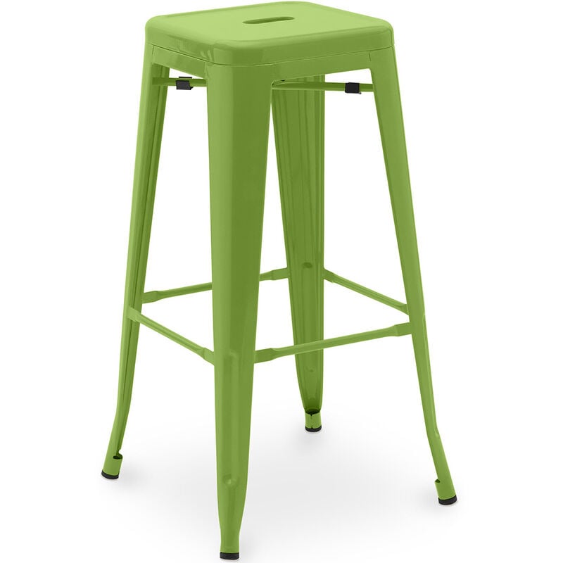 foto del prodotto sgabello da bar stile industriale acciaio 76 cm stylix verde chiaro
