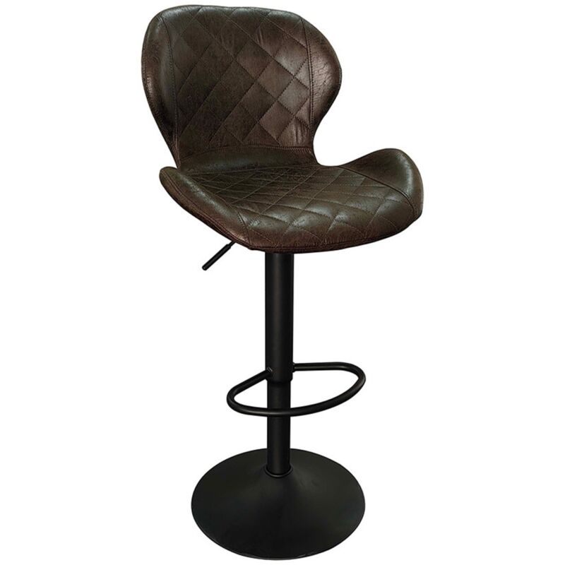 foto del prodotto sgabello da bar stile vintage colore marrone scuro. collezione mabel