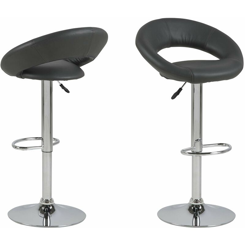 foto del prodotto sgabello da bar thilde, misure 56 x 100 x 50 cm larghezza x altezza x lunghezza , in plastica, grigio, un pezzo ac design furniture