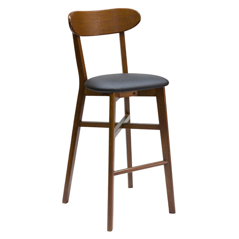foto del prodotto sgabello da bar vintage noce e nero h75 cm dove