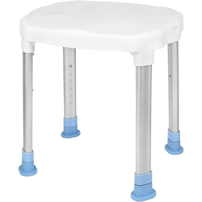 foto del prodotto sgabello da doccia regolabile in altezza 41 53,5 cm sgabello da bagno sedia da doccia aiuto per la doccia sedile da doccia antiscivolo in alluminio e