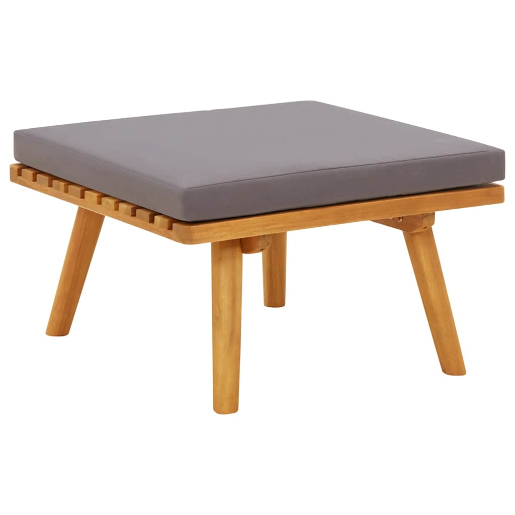 foto del prodotto sgabello da giardino con cuscino 60x60x29 cm in massello acacia cod mxl 76618