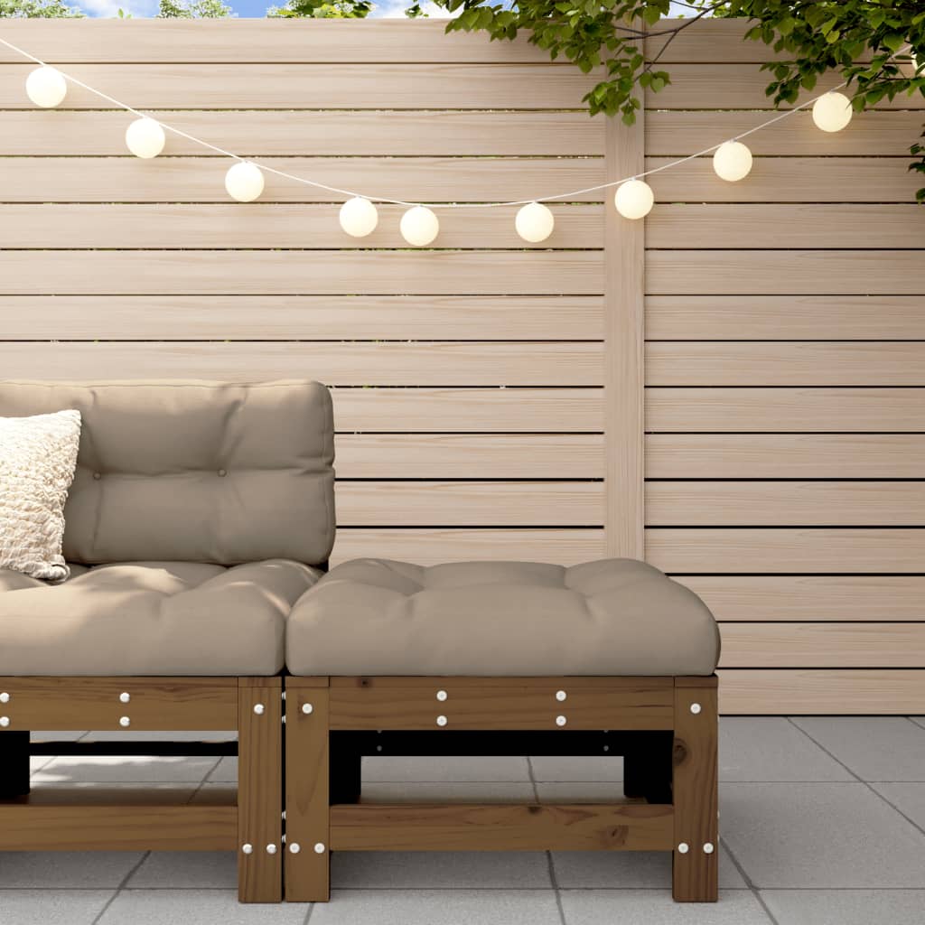 foto del prodotto sgabello da giardino con cuscino miele legno massello di pinocod mxl 79029