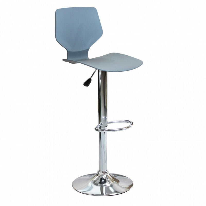 foto del prodotto sgabello da interno con struttura in acciaio regolabile e seduta in polipropilene high stool gray