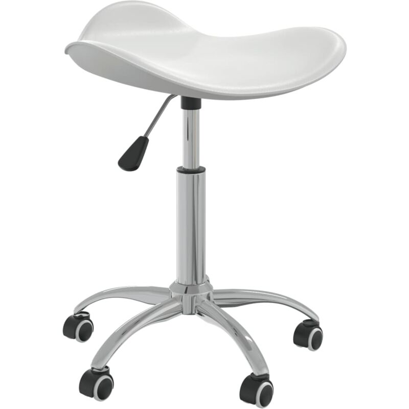 foto del prodotto sgabello da salone spa bianco in similpelle