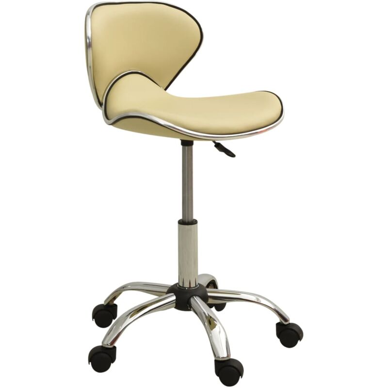 foto del prodotto sgabello da salone spa crema in similpelle vidaxl 842793