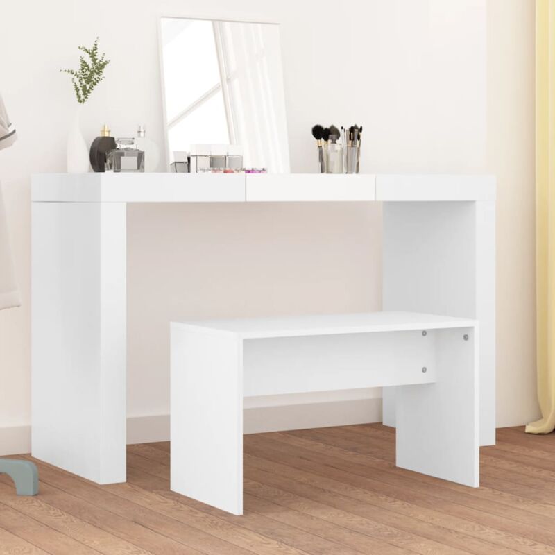 foto del prodotto sgabello da toeletta bianco 70x35x45 cm legno multistrato vidaxl