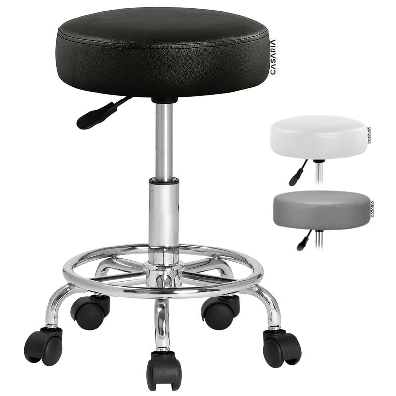 foto del prodotto sgabello da ufficio seduta girevole a 360 morbida 10 cm altezza regolabile 51 65 cm sedia home office sedia per centro estetico fisioterapista