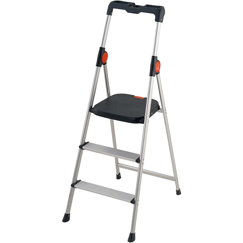 foto del prodotto sgabello dekorstep realizzato in alluminio anodizzato leggerissimo e piedini antiscivolo