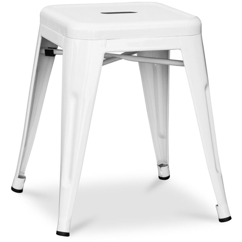 foto del prodotto sgabello di design industriale 45cm nuova edizione stylix bianco