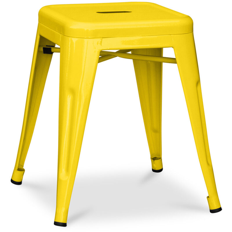 foto del prodotto sgabello di design industriale 45cm nuova edizione stylix giallo