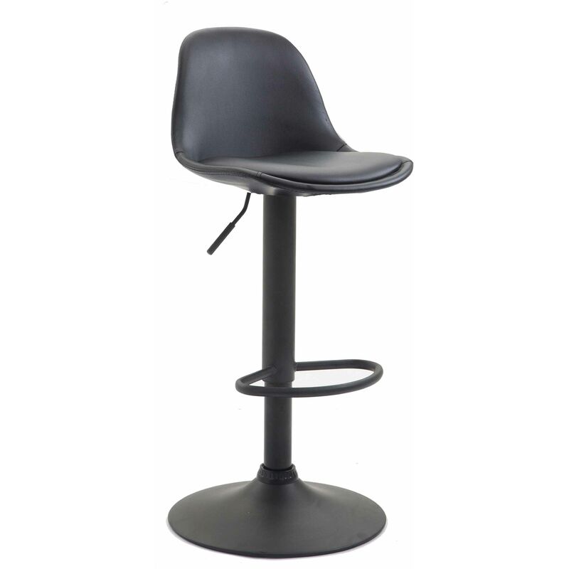foto del prodotto sgabello di design kiel in similpelle nero nero