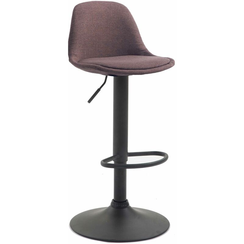 foto del prodotto sgabello di design kiel in tessuto nero marrone