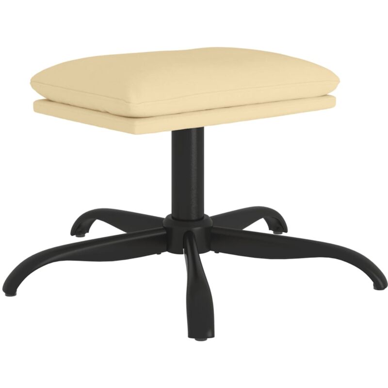 foto del prodotto sgabello di design mdoerne poggiapiedi 60 x 60 x 36 cm in velluto crema e metallo dec030057