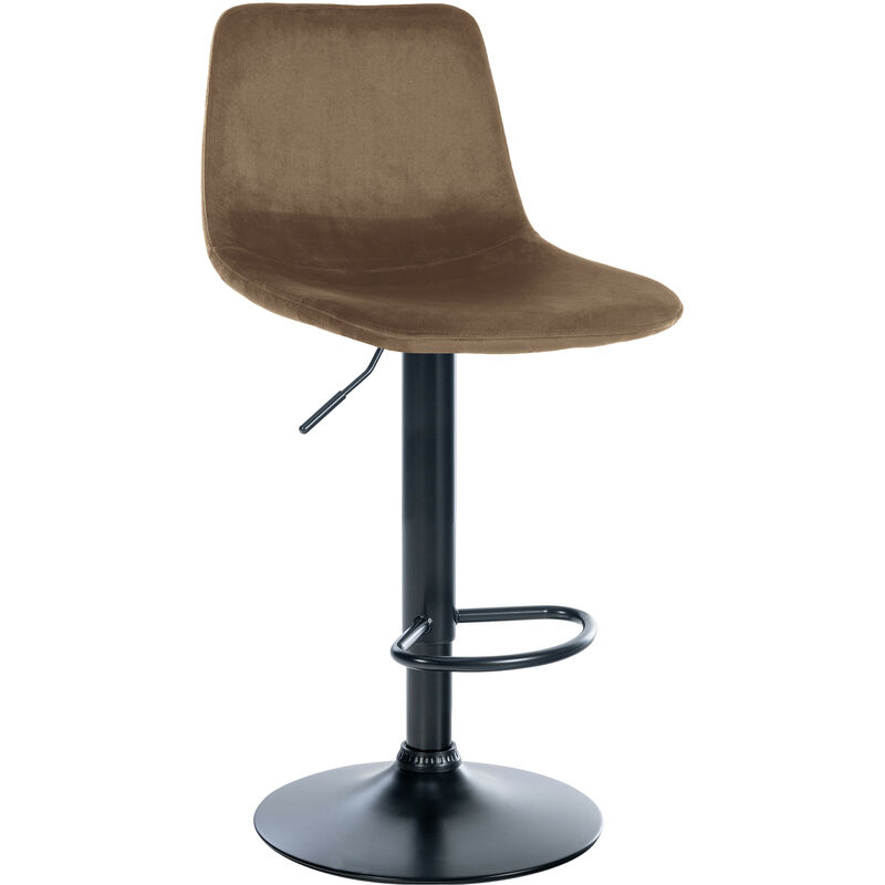 foto del prodotto sgabello divo velvet marrone nero