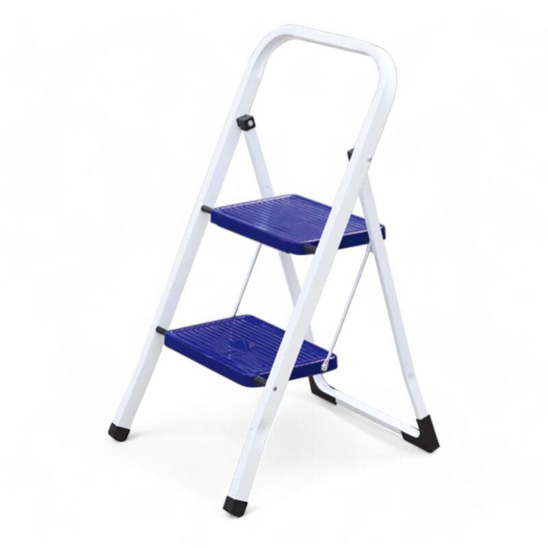 foto del prodotto sgabello domestico gradini in acciaio con due gradini ampi antiscivolo max 150kg