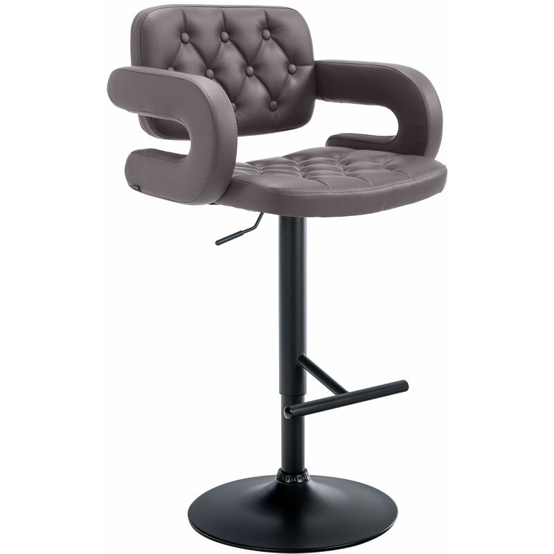 foto del prodotto sgabello dublin in similpelle marrone nero
