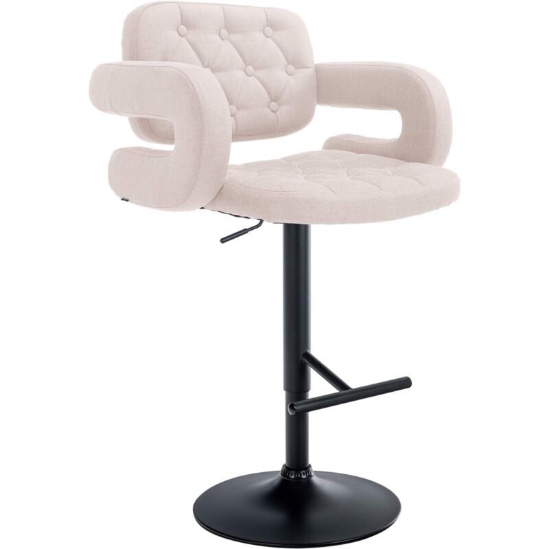 foto del prodotto sgabello dublin in tessuto beige nero