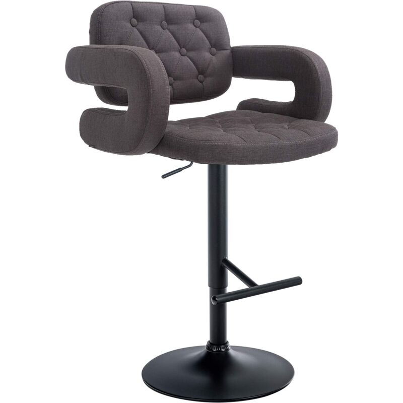 foto del prodotto sgabello dublin in tessuto grigio scuro nero