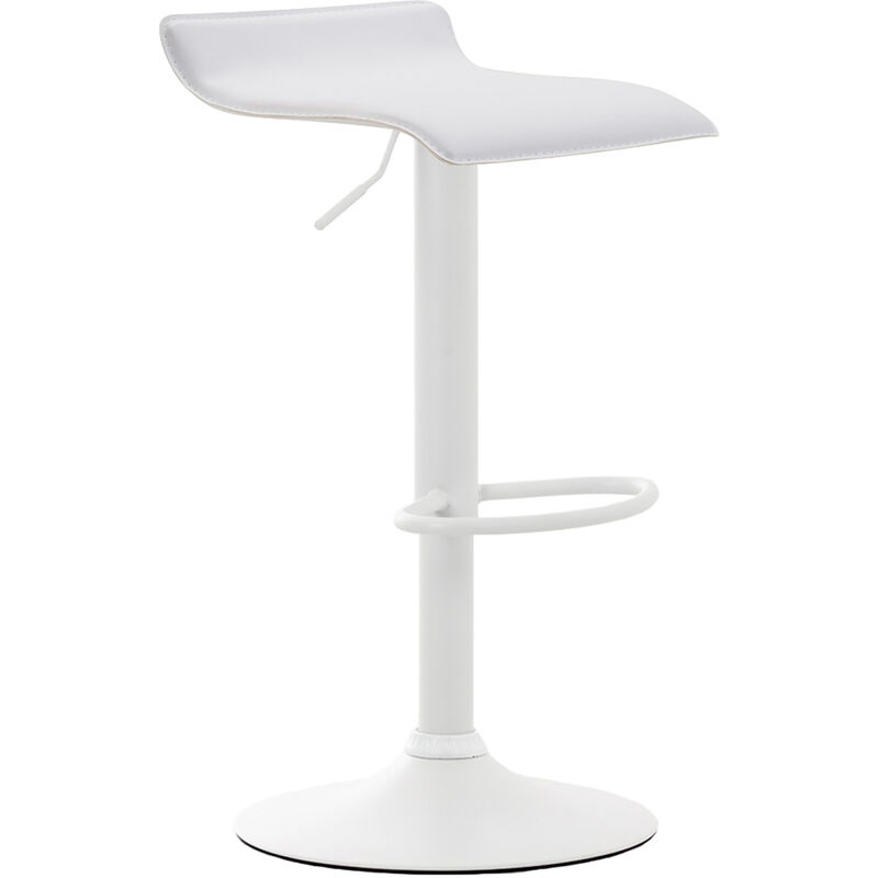 foto del prodotto sgabello dyn v2 in similpelle bianco bianco