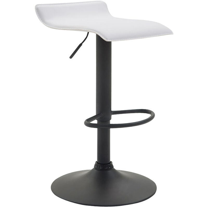 foto del prodotto sgabello dyn v2 in similpelle bianco nero