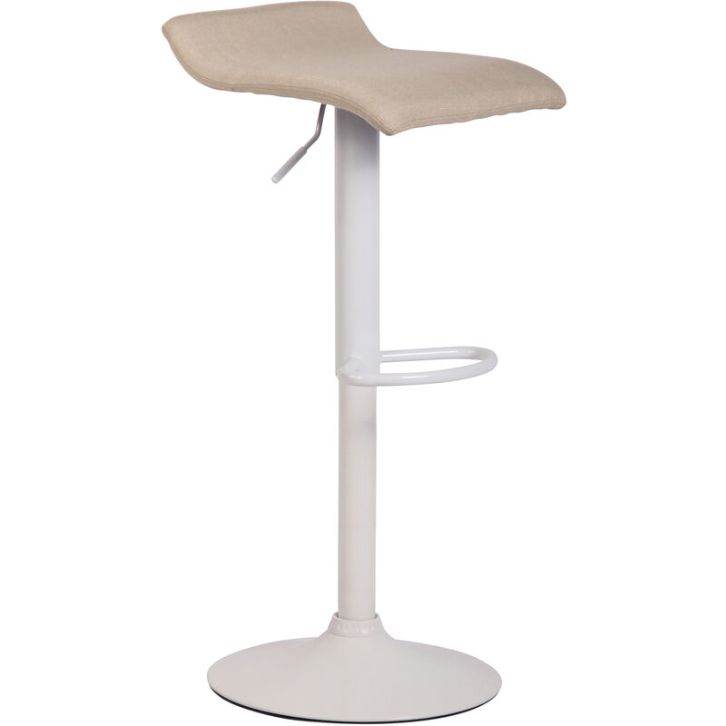 foto del prodotto sgabello dyn v2 in tessuto crema bianco