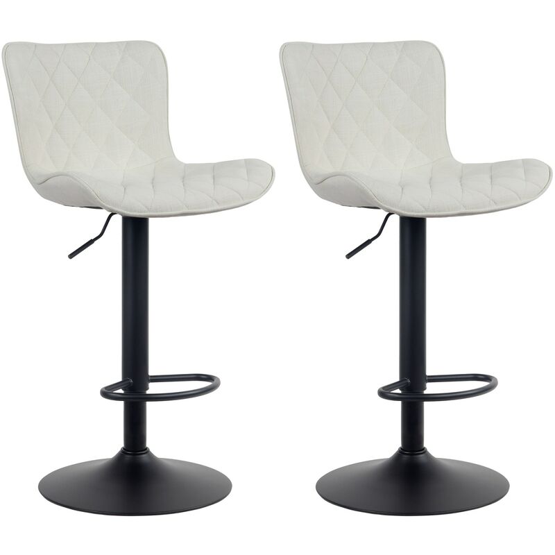 foto del prodotto sgabello emma bar set di 2 crema tessuto