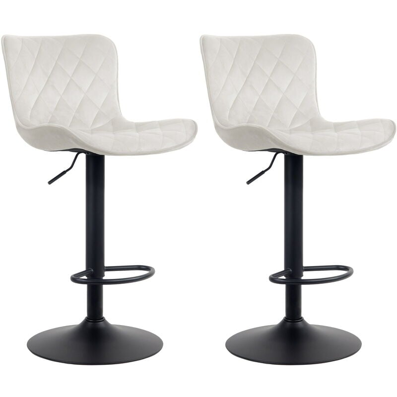 foto del prodotto sgabello emma bar set di 2 crema velluto