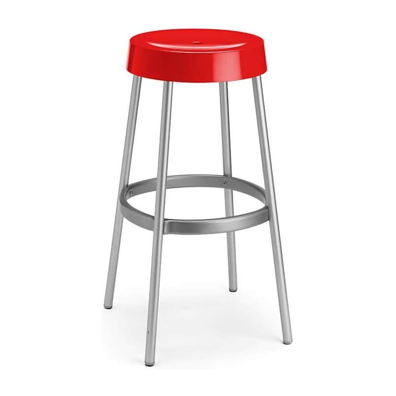 foto del prodotto sgabello gim s c a b da bar h80 rosso arredo casa locali commerciali made italy resistente