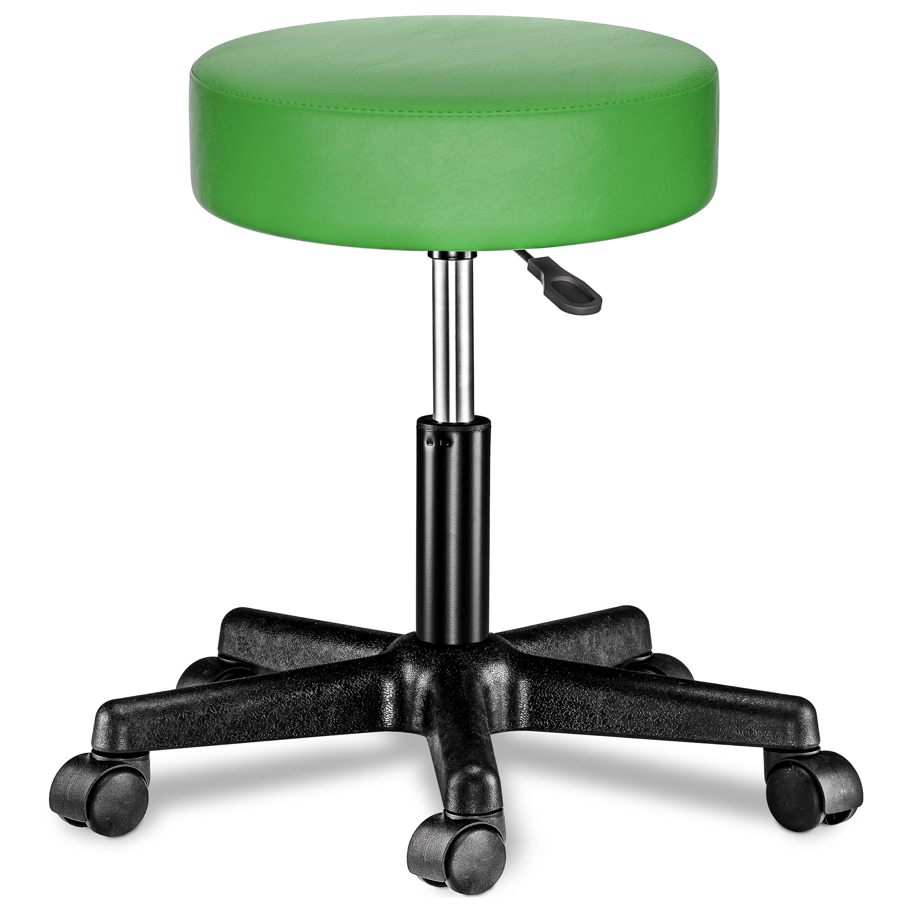 foto del prodotto sgabello girevole altezza regolabile verde 56x56x46-61cm