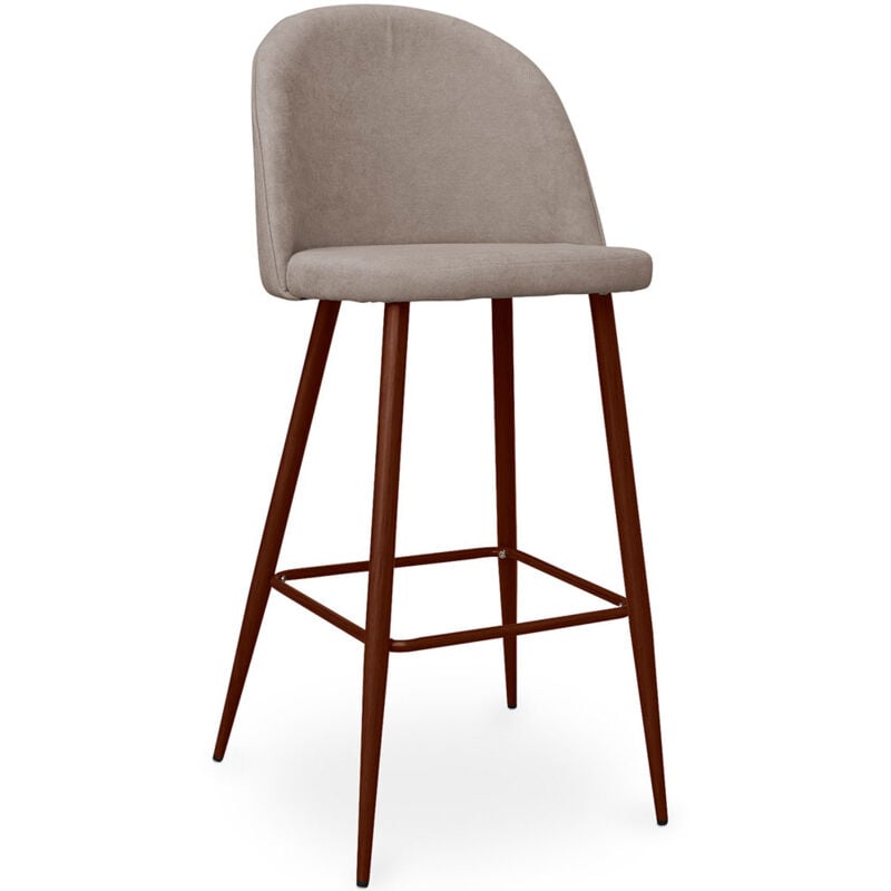 foto del prodotto sgabello imbottito in tessuto design scandinavo 76cm evelyne talpa