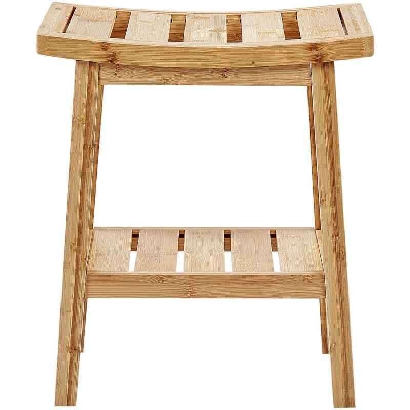 foto del prodotto sgabello in bamb accessori in legno chiaro tremont