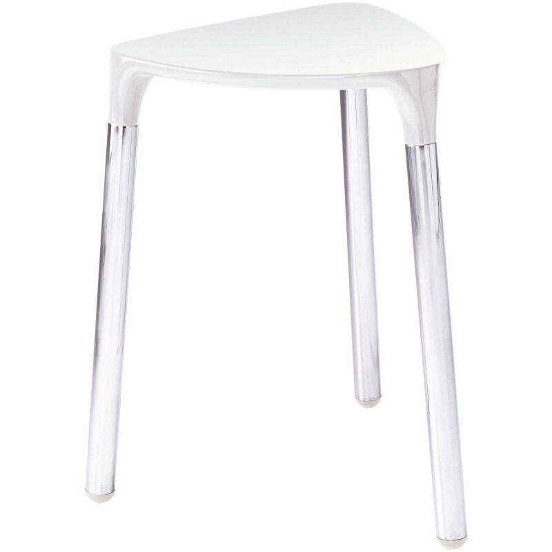 foto del prodotto sgabello in resina termoplastica bianco