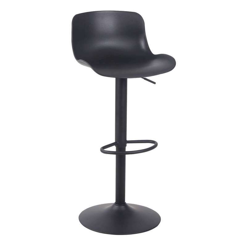 foto del prodotto sgabello innsbruck nero seduta polipropilene base in metallo 44x45x81 102h
