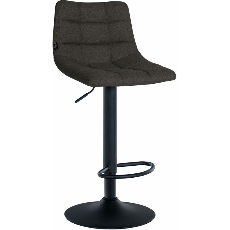 foto del prodotto sgabello jerry in tessuto grigio scuro nero