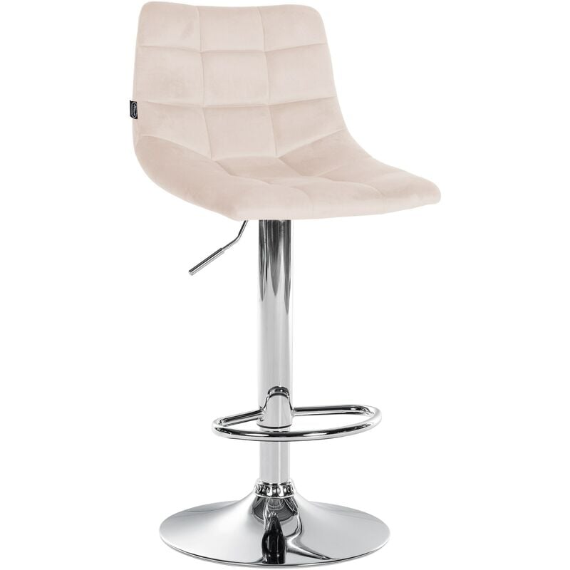 foto del prodotto sgabello jerry velvet beige cromo