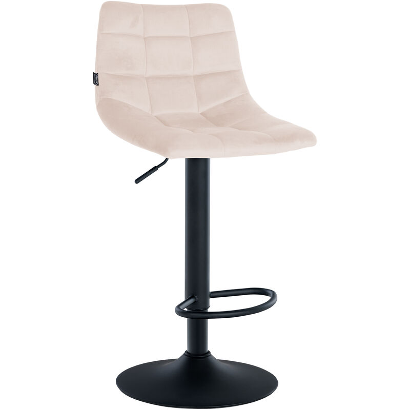 foto del prodotto sgabello jerry velvet beige nero