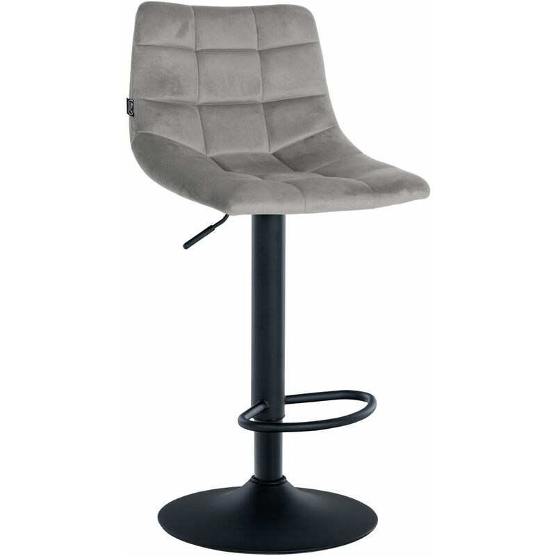 foto del prodotto sgabello jerry velvet grigio nero