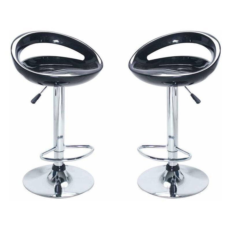 foto del prodotto sgabello jimmy nero seduta in abs base metallo 43,7x46,5x77,5 98h