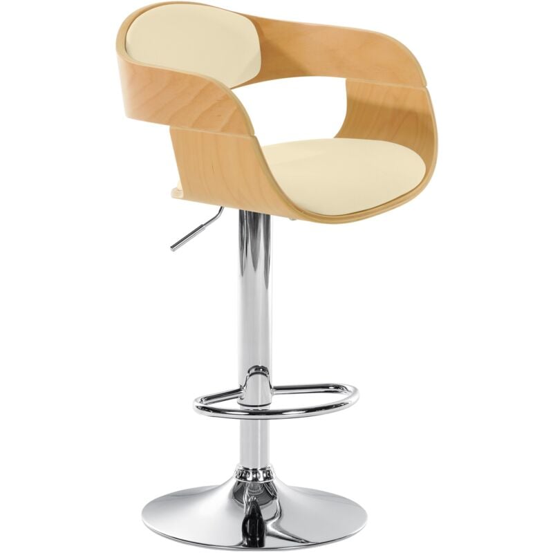 foto del prodotto sgabello kingston in similpelle natura crema