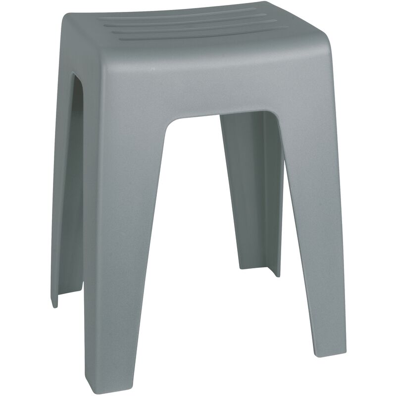 foto del prodotto sgabello kumba per bagno, sgabello per doccia, in plastica, 38x47x32 cm, colore grigio - wenko